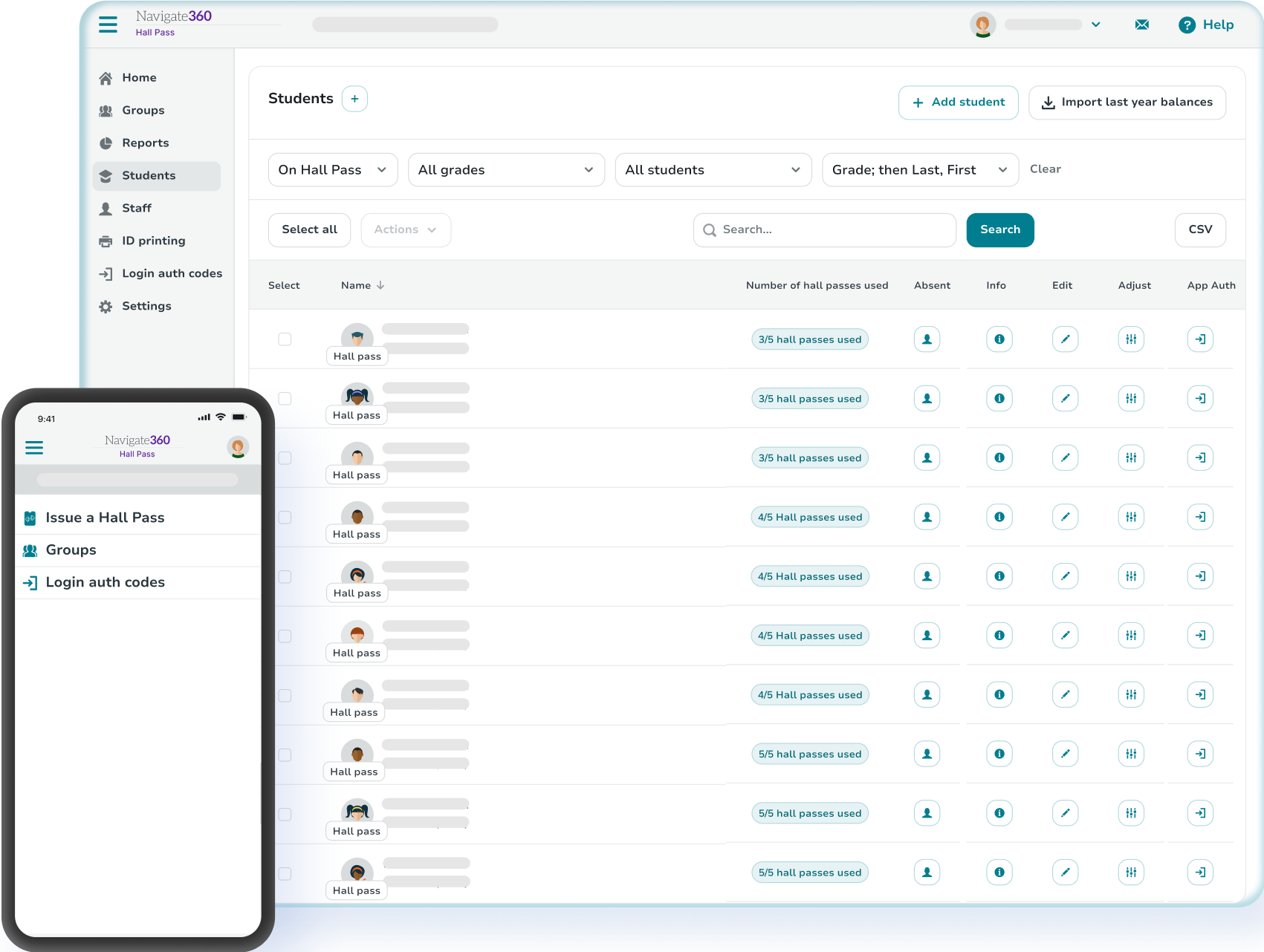 Screenshot 3 - Students page screenshot